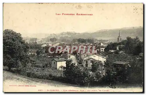 Cartes postales St Girons Vue Generale Sud Au fond St Lizier