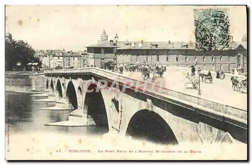 Ansichtskarte AK Toulouse Le Pont Neuf L&#39Hopital St Joseph de la Grave