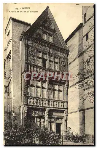 Cartes postales Rouen Maison de Diane de Poitiers