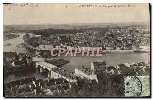 Cartes postales Montereau Vue Generale Prise De Surville