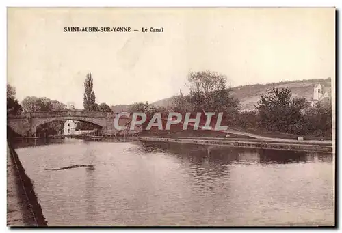 Ansichtskarte AK Saint Aubin Sur Yonne Le Canal