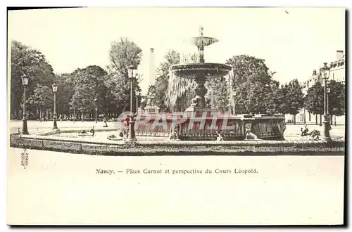 Cartes postales Nancy Place Carnot Et Perspective Du Cours Leopold