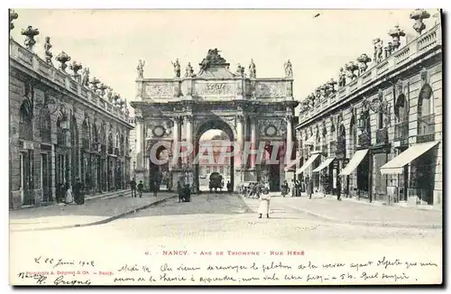 Cartes postales Nancy Arc De Trionphe Rue Here