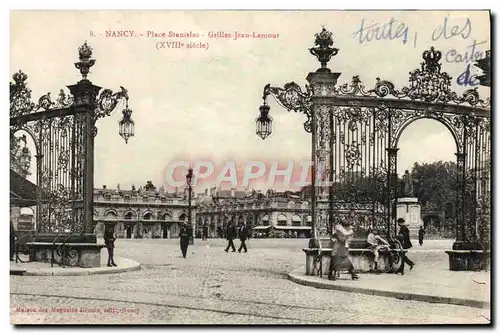 Cartes postales Nancy Place Stanislas Grilles Jean Lamour