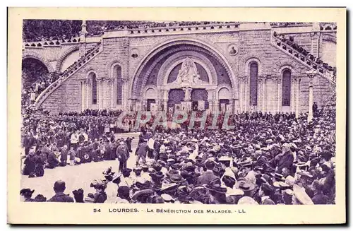 Cartes postales Lourdes La Benediction Des Malades