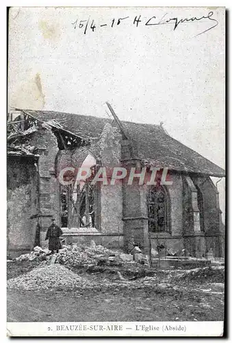 Cartes postales Beauzee Sur Aire L'Eglise Abside Militaria