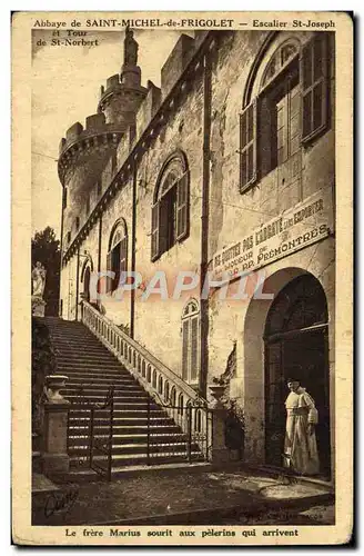 Ansichtskarte AK Abbaye De Saint Michel De Frigolet Escalier St Joseph Et tour De St Norbert le frer Marius souri