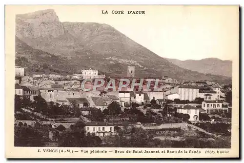 Cartes postales La Cote d&#39Azur Vence Vue Generale Baou De Saint Jeannet Et Baou De La Gaude