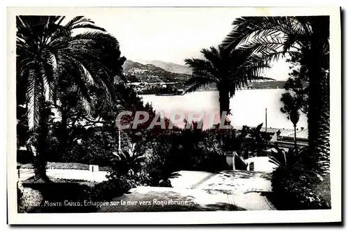 Cartes postales Monte Carlo Echappee Sur La Mer Vers Roquebrune