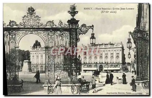 Cartes postales Nancy Place Stanislas Grilles Jean Lamour