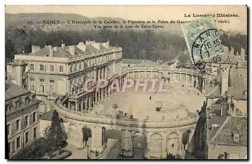 Ansichtskarte AK Nancy L&#39Hemicycle De La Carriere La Pepiniere Et Le Palais Du gouvernement