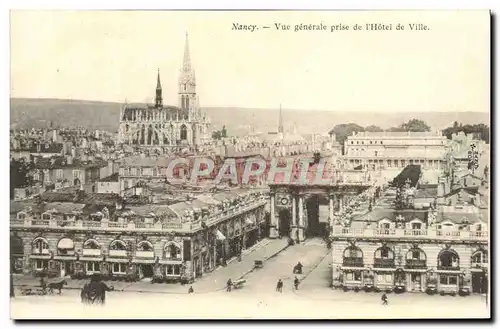 Cartes postales Nancy Vue Generale Prise De l&#39Hotel De Ville