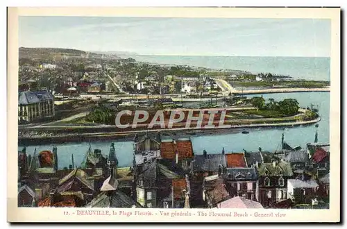 Cartes postales Deauville La Plage Fleurie Vue Generale