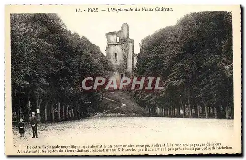 Ansichtskarte AK Vire L&#39Esplanade Du Vieux Chateau