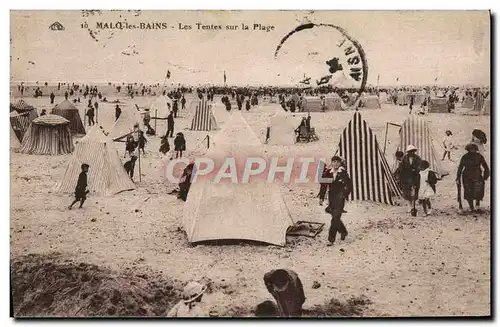 Ansichtskarte AK Malo Les Bains Les Tentes Sur La Plage