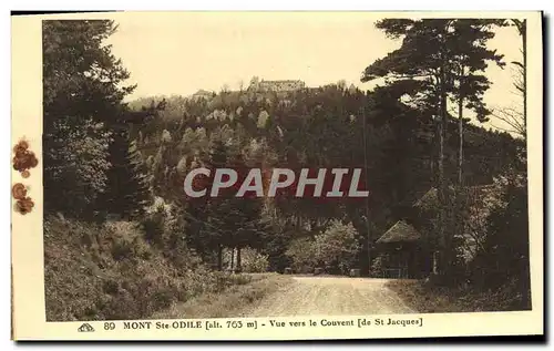 Cartes postales Mont Ste Odile Vue Vers Le Couvent