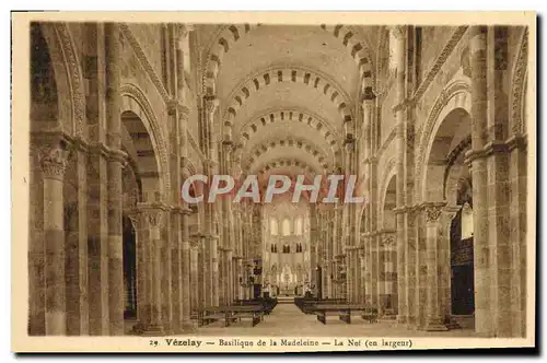 Ansichtskarte AK Vezelay Basilique De La Madeleine La Nef