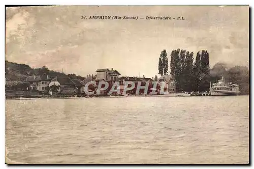 Cartes postales Amphion Debarcadere Bateau