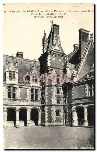 Cartes postales Chateau De Blois Facade Interieure Louis XII Tour De l&#39Escalier