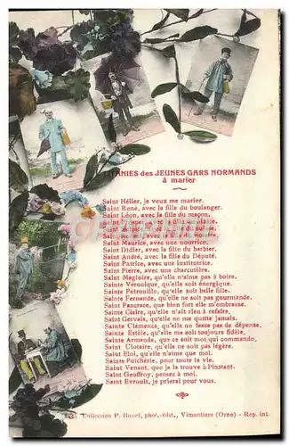 Cartes postales Des Jeunes Gars Normands A Marier Folklore