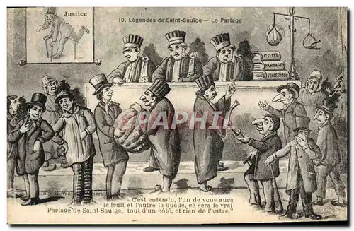 Cartes postales Legendes De Saint Saulge Le Partage