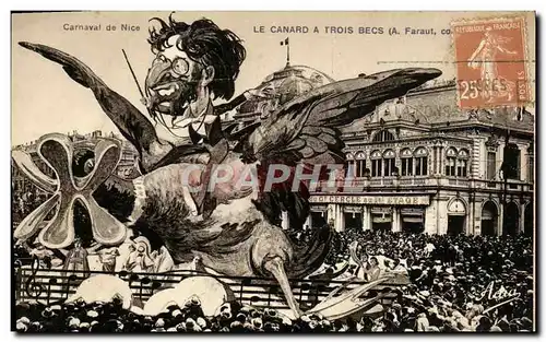 Cartes postales Carnaval De Nice Le Canard A Trois Becs Carnaval
