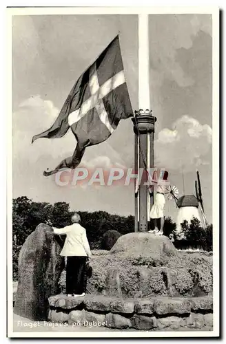 Ansichtskarte AK Flaget Hejses Pa Dybbol Moulin a vent