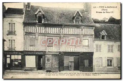 Cartes postales Ivry la Bataille Maison de Henri IV Coiffeur