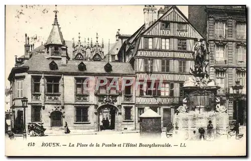 Cartes postales Rouen La place de la Pucelle et l&#39hotel Bourgtheroulde