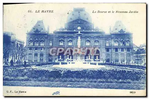 Cartes postales Le Havre La Bourse et le Nouveau Jardin