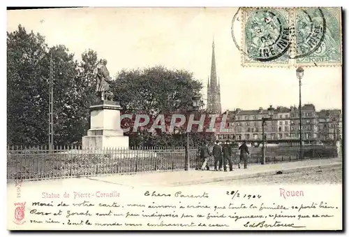 Ansichtskarte AK Rouen Statue de Pierre Corneille