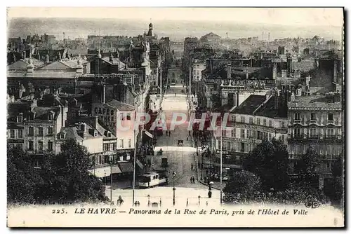 Ansichtskarte AK Le Havre Panomara de la Rue de Paris prise de l&#39Hotel de ville