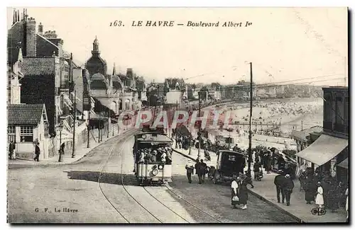 Ansichtskarte AK Le Havre Boulevard Albert 1er Tramway