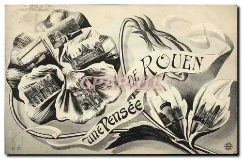 Cartes postales une pensee De Rouen Fleur