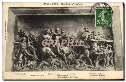 Ansichtskarte AK Mars la tour Haut Relief d&#39infanterie Militaria