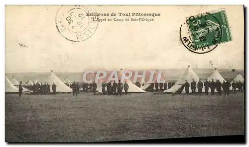 Cartes postales L&#39Appel au Camp de Bois I&#39Eveque Militaria