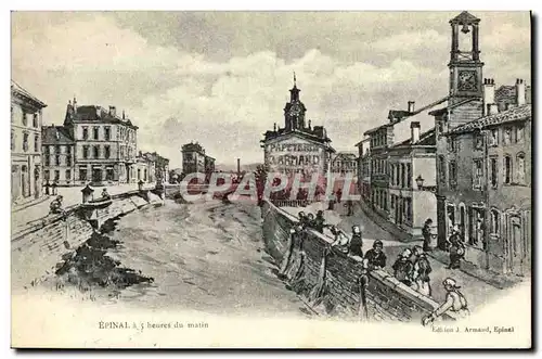 Cartes postales Epinal a 5 heures du matin Lavandieres