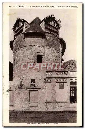 Cartes postales Lisieux Anciennes Fortifications Tour du 16eme Boulevard Sainte Anne