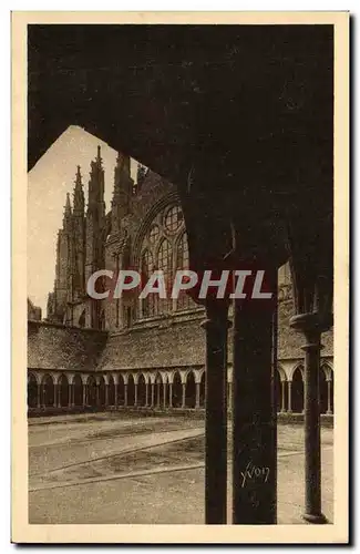 Ansichtskarte AK Mont Saint Michel Abbaye Le cloitre