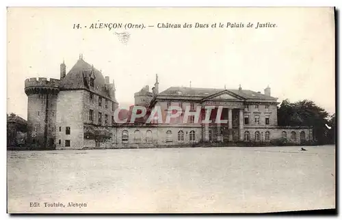 Ansichtskarte AK Alencon Chateau des Ducs et le Palais de Justice