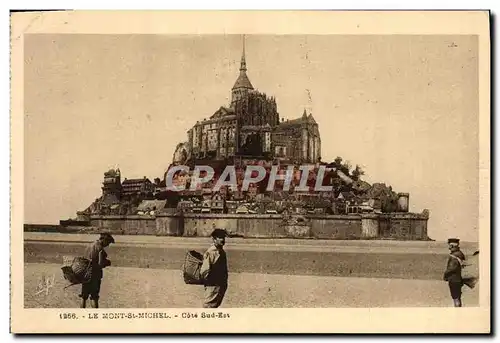 Cartes postales Le Mont St Michel Cote Sud Peche Pecheurs