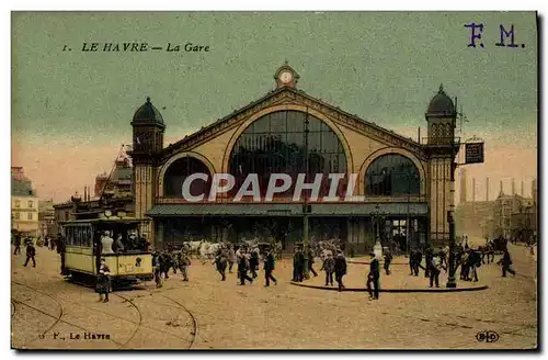 Cartes postales Le Havre la Gare Tramway