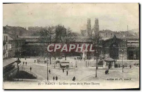 Cartes postales Nancy La Gare Prise de la place Thiers