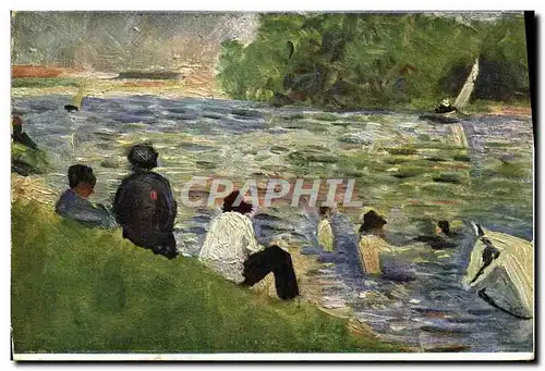 Moderne Karte Georges Pierre Seurat La baignade