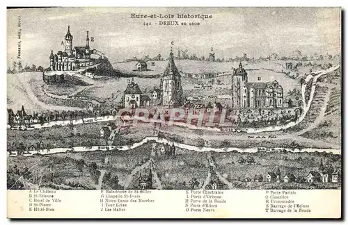 Cartes postales Dreux en 1600