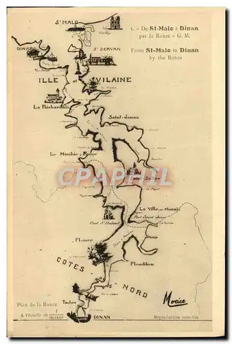 Ansichtskarte AK De St Malo a Dinan par la Rance