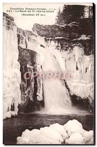 Cartes postales Frontiere Franco Suisse Le Saut du Doubs en hiver