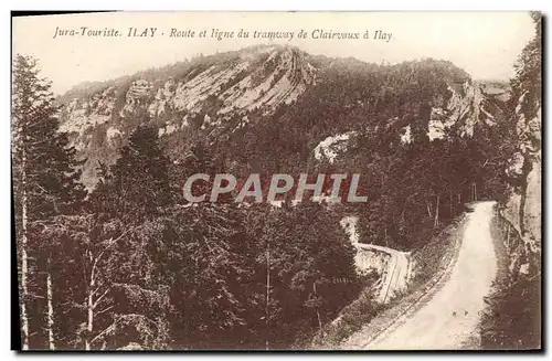 Cartes postales Jura Touriste Ilay Roue et ligne du tramway de Clairvaix a Ilay