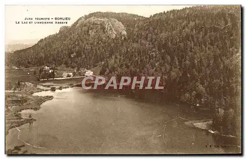 Cartes postales Jura Touriste Bonlieu Le Lac Et l&#39ancienne abbaye