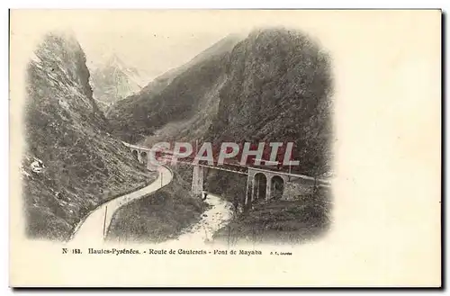 Cartes postales Haute Pyrenees Route De Cauterets Pont De Mayaba